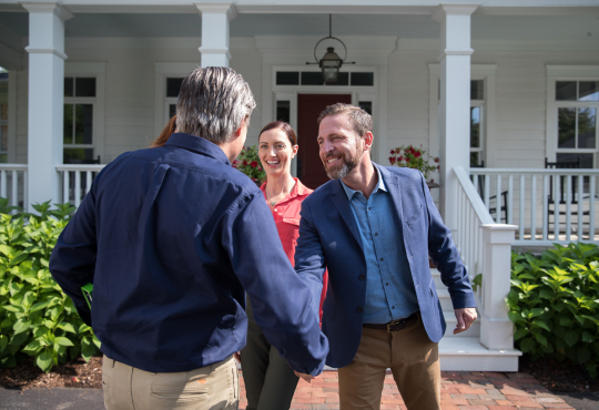 Greeting homeowners