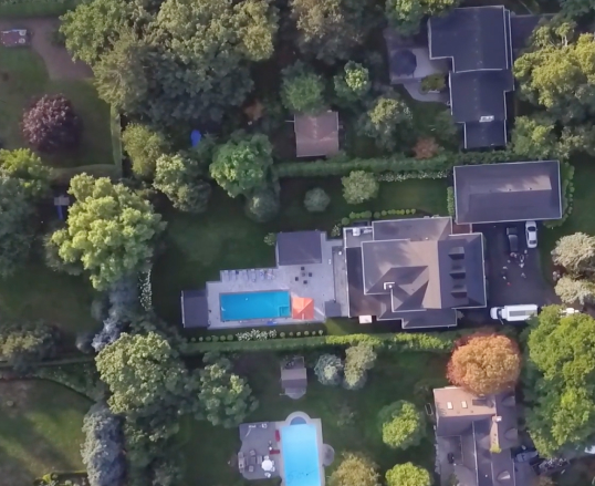 overhead view