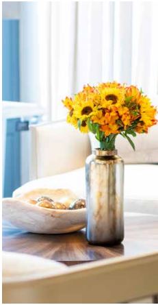 Flowers in a small vase