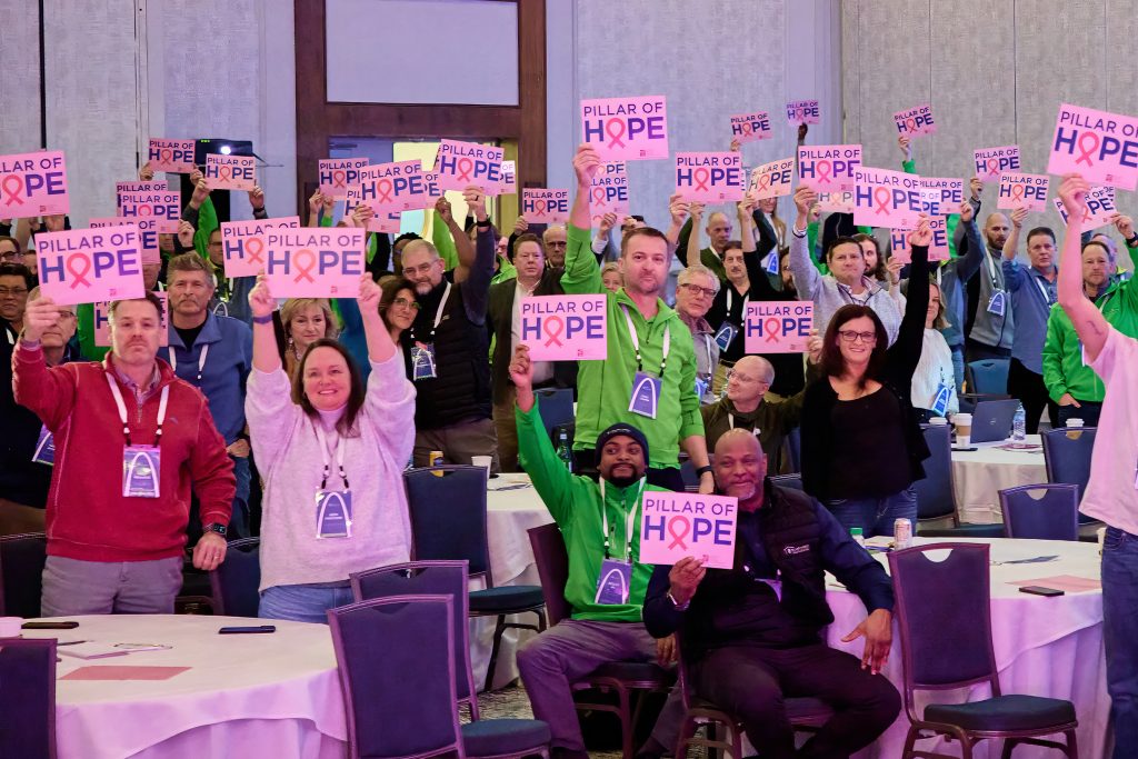 people holding hope signs